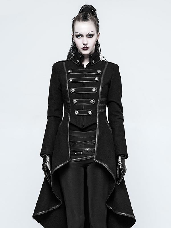 Gothic Military Swallow Tail Long Coat
